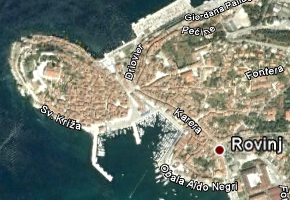 Rovinj town map, Rovinj map